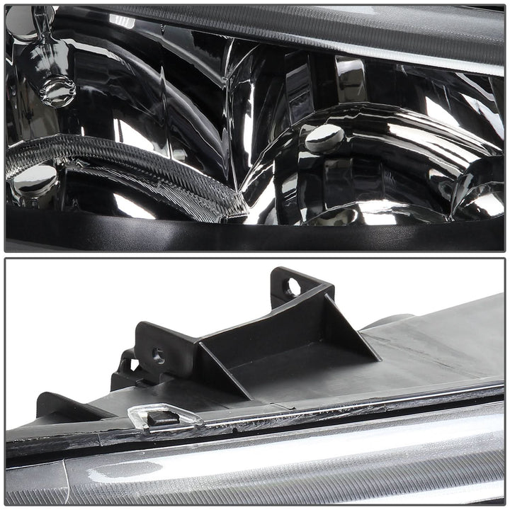 2003-2006 Chevrolet Silverado Avalanche Black Amber Headlights 2PC