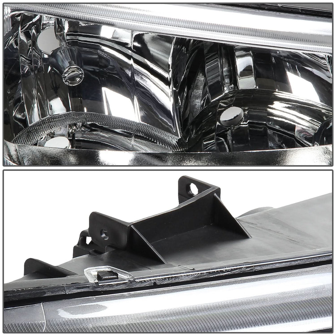 03-06 Chevy Silverado Avalanche Chrome Headlights w/ Amber Corner