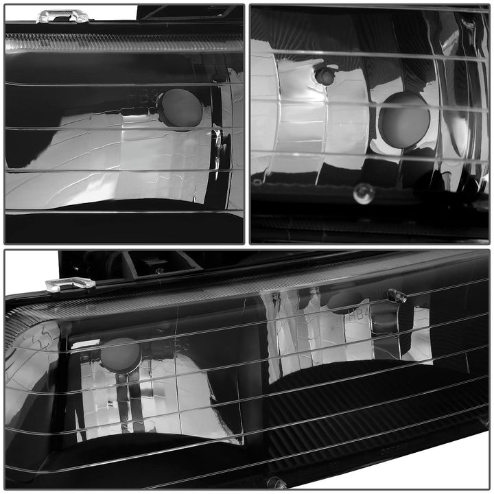 99-06 Chevrolet Silverado Suburban Tahoe Black Housing Headlights