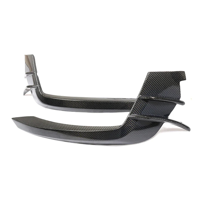 Audi A6 C7 S-Line / S6 Sedan Carbon Fiber A-Style Front Bumper Canard Fins 2015 - 2018