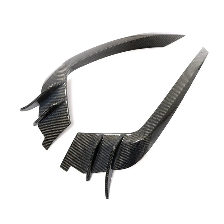 Audi A6 C7 S-Line / S6 Sedan Carbon Fiber A-Style Front Bumper Canard Fins 2015 - 2018
