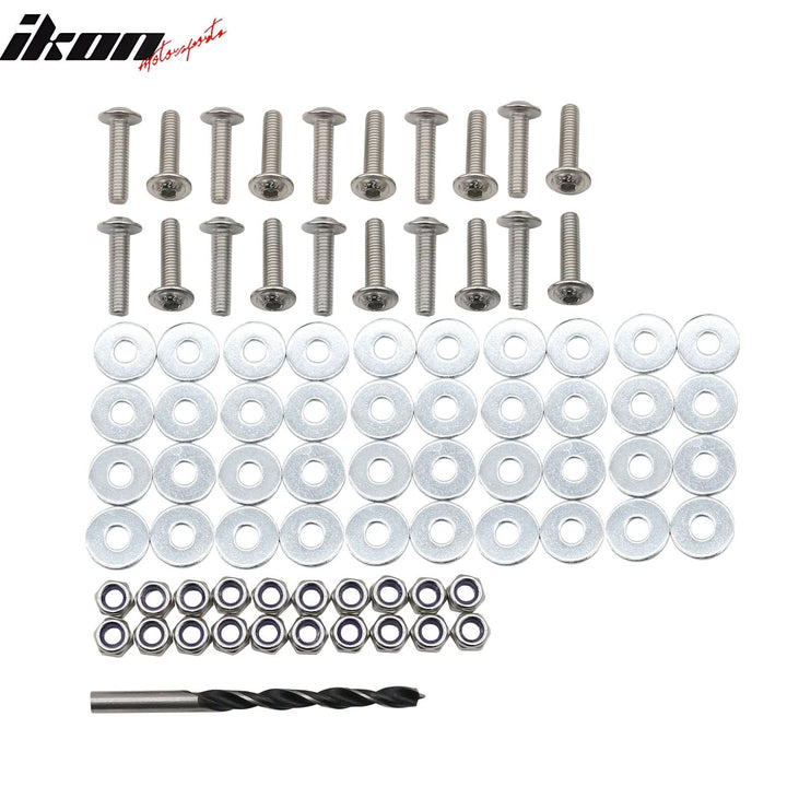 Front Spoiler Side Skirt Extension M6 Drill Bolts Nuts Washer Hardware