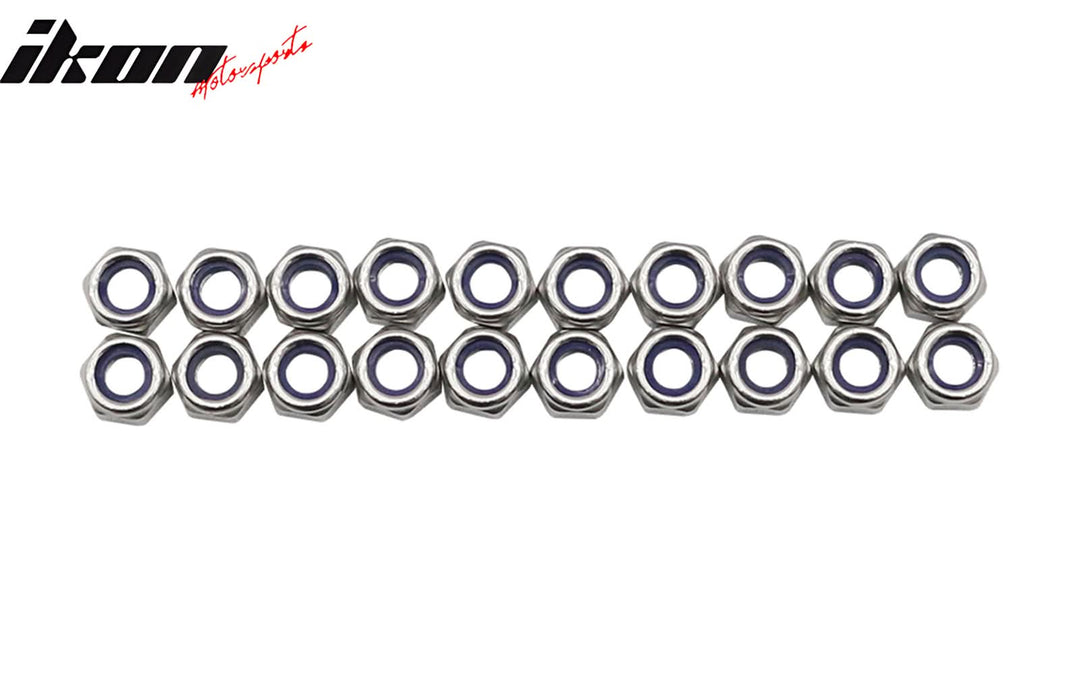 Front Spoiler Side Skirt Extension M6 Drill Bolts Nuts Washer Hardware