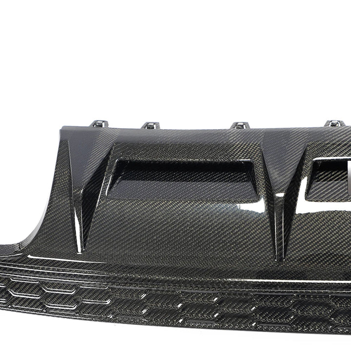 Audi A3 8V S-Line Sedan Carbon Fiber Gloss Black Rear Bumper Diffuser Lip 2016