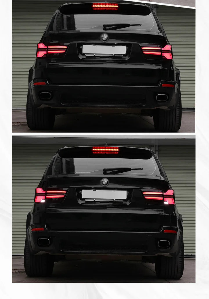 BMW X5 E70 Tail Light Assembly with 35W LED Running Lights & Dynamic Turn Signal 2007 - 2013 (Replaces 63217167055)