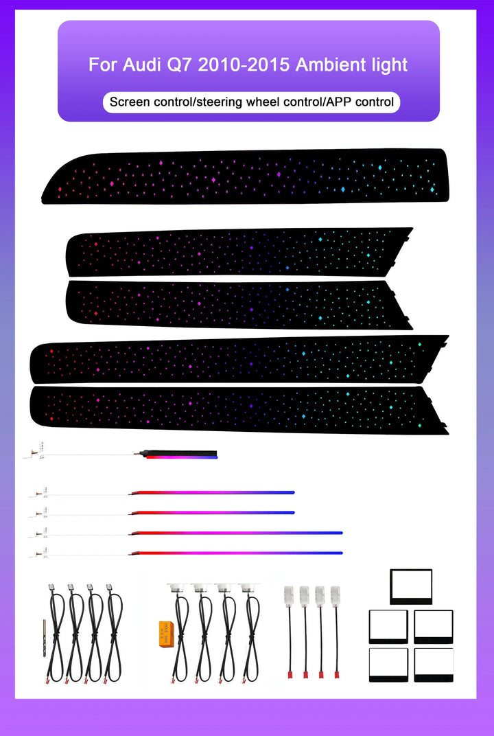Audi Q7 Interior 64-Color Symphony LED Ambient Light Kit 2006 - 2015