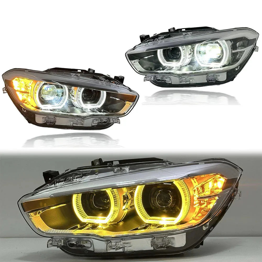 BMW 1 Series F20 / 118i Dual-Color (Yellow / White) LED Headlight Assembly with High / Low Beam 2015 - 2018