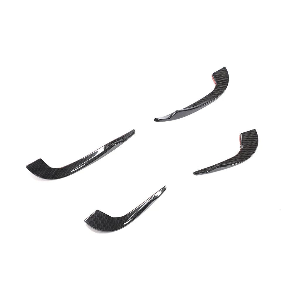 Audi RS3 8V Sedan Carbon Fiber Front Bumper Fins 2017 - 2019
