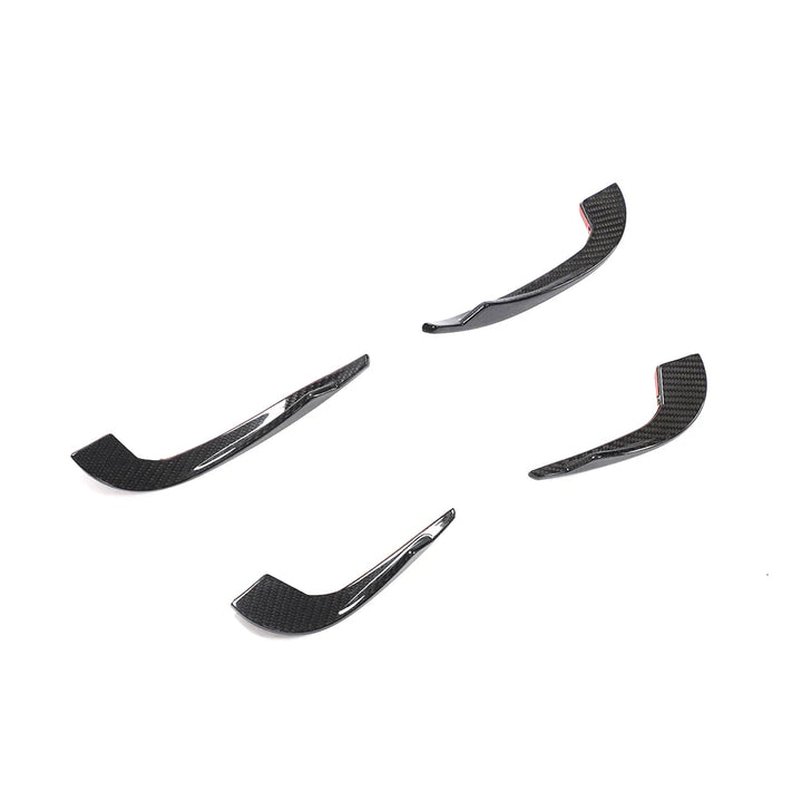 Audi RS3 8V Sedan Carbon Fiber Front Bumper Fins 2017 - 2019