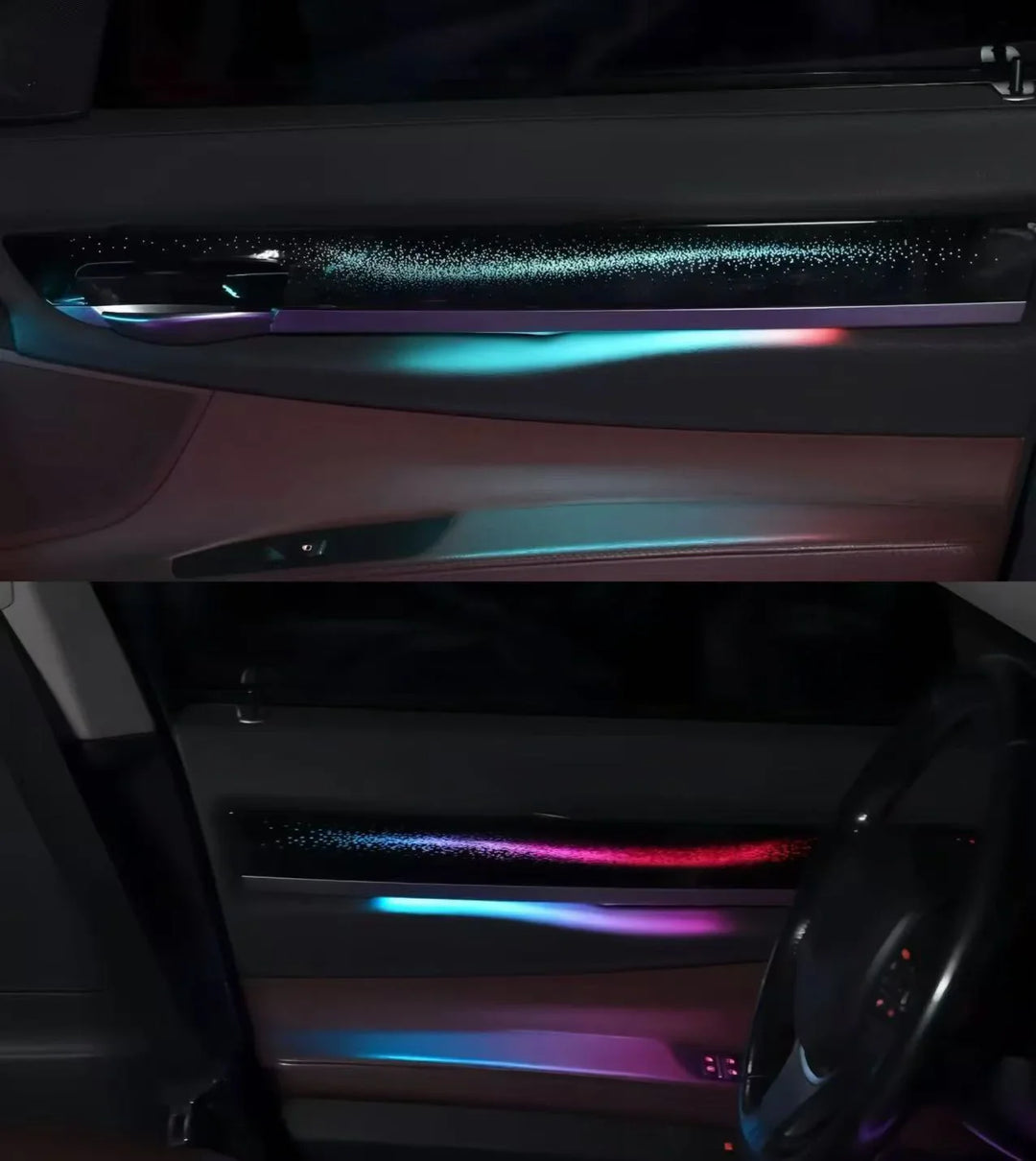BMW 7 Series F01 Short Wheelbase Interior 64-Color Galaxy Style LED Ambient Light Kit 2009 - 2014