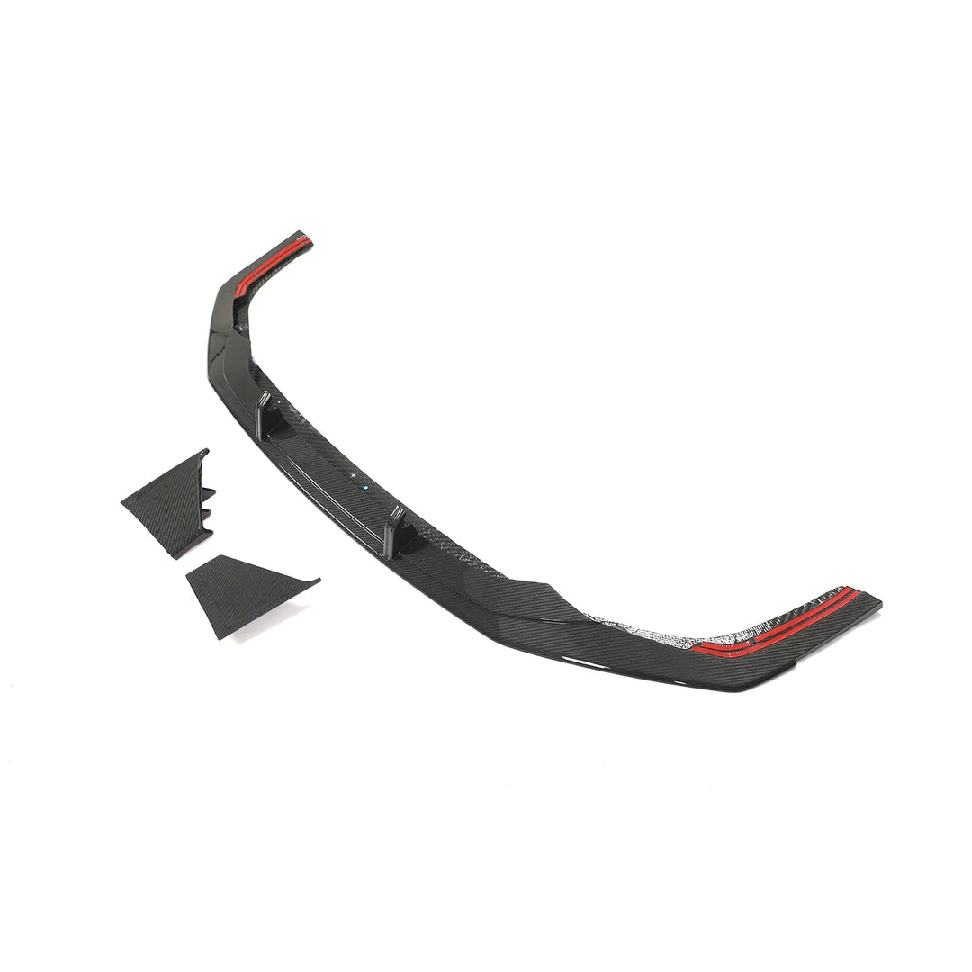 Audi RS7 C8 Sportback 4-Door Pre-Preg Dry Carbon Fiber Front Bumper Diffuser Lip Set 2019 - 2021