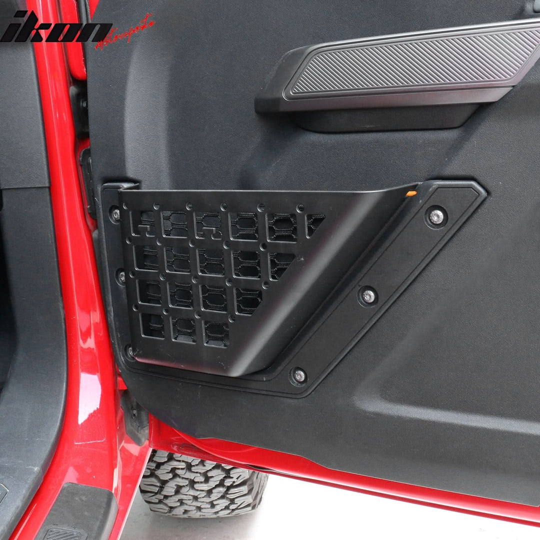 2021-2025 Ford Bronco 2/4 Door Black Front Door Storage Box ABS 2PCS