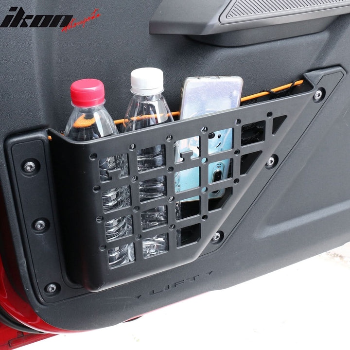 2021-2025 Ford Bronco 2/4 Door Black Front Door Storage Box ABS 2PCS