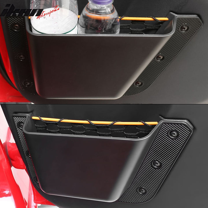 2021-2025 Ford Bronco 4-Door Black Rear Door Storage Box TPE+ABS 2PCS