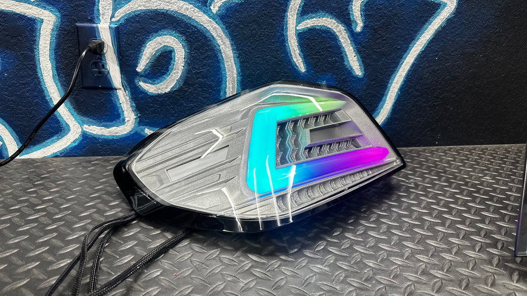 NTXGlow Clear Color Shifting Spec D Tail Lights (2015-2021 Subaru WRX)