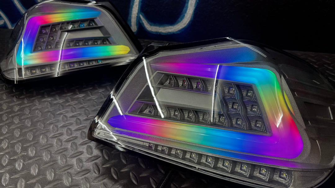 NTXGlow Clear Color Shifting Spec D Tail Lights (2015-2021 Subaru WRX)