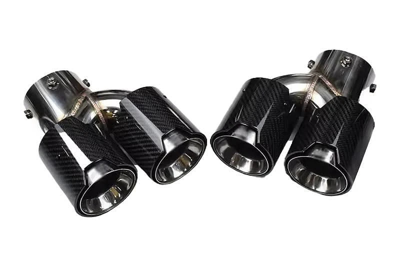BMW 2/3/4 Series G42 G20/G21 G23 Carbon Fiber Dual Muffler Tips (2019+)