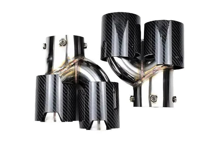 BMW 2/3/4 Series G42 G20/G21 G23 Carbon Fiber Dual Muffler Tips (2019+)