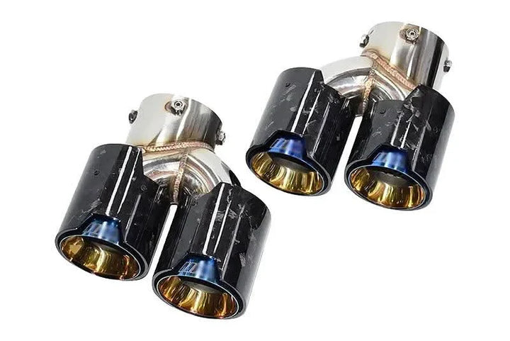 BMW 2/3/4 Series G42 G20/G21 G23 Forged Carbon Fiber Dual Muffler Tips (2019+)