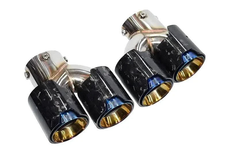 BMW 2/3/4 Series G42 G20/G21 G23 Forged Carbon Fiber Dual Muffler Tips (2019+)