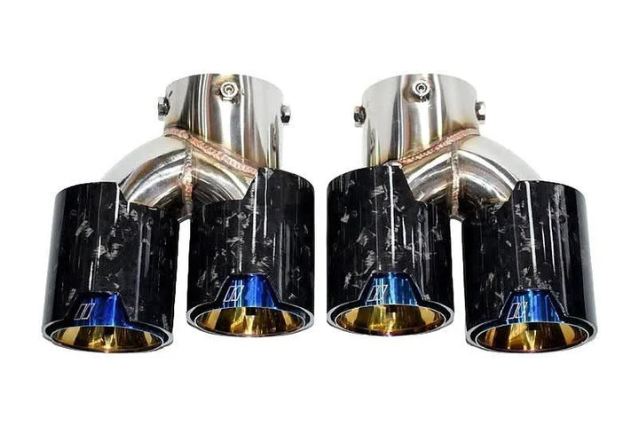 BMW 2/3/4 Series G42 G20/G21 G23 Forged Carbon Fiber Dual Muffler Tips (2019+)