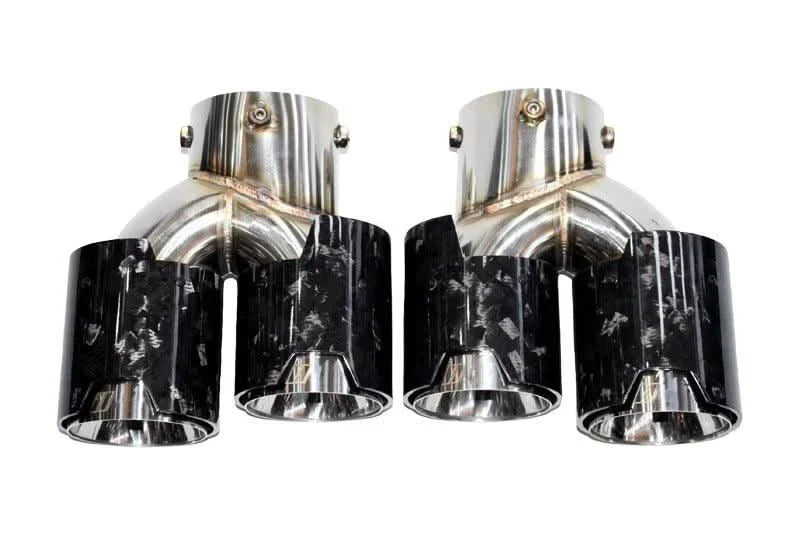 BMW 2/3/4 Series G42 G20/G21 G23 Forged Carbon Fiber Dual Muffler Tips (2019+)