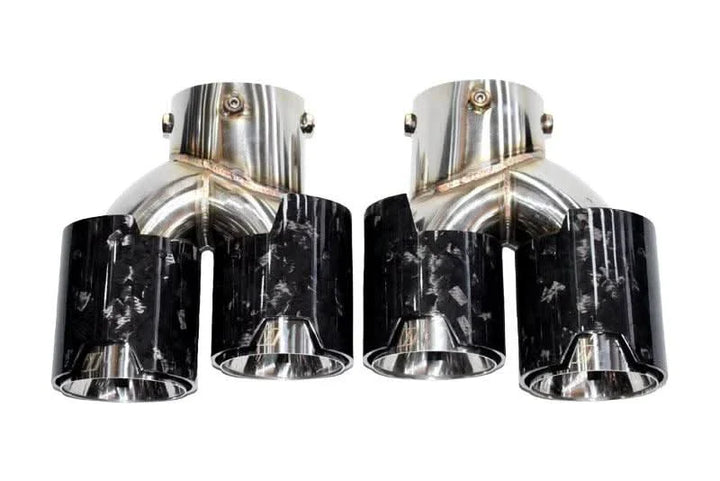 BMW 2/3/4 Series G42 G20/G21 G23 Forged Carbon Fiber Dual Muffler Tips (2019+)