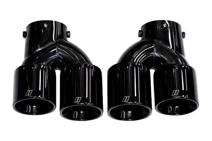 BMW 2/3/4 Series G42 G20/G21 G23 Black Stainless Steel Dual Muffler Tip (2019+)