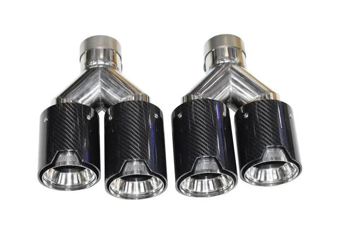 BMW M Power Universal Fit Carbon Fiber Dual Muffler Tips