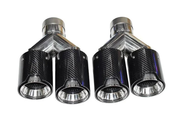 BMW M Power Universal Fit Carbon Fiber Dual Muffler Tips