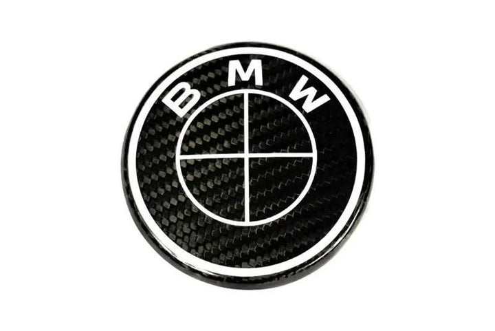 BMW Roundel Emblem Covers - Full Carbon Fiber Black and White Style V2