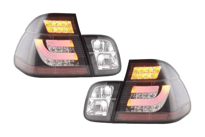 E46 Sedan LED Bar Black Tail Lights (02-05)