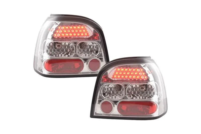 Volkswagen Golf 3 1HXO Chrome Clear LED Taillights Set (1992 - 1997)