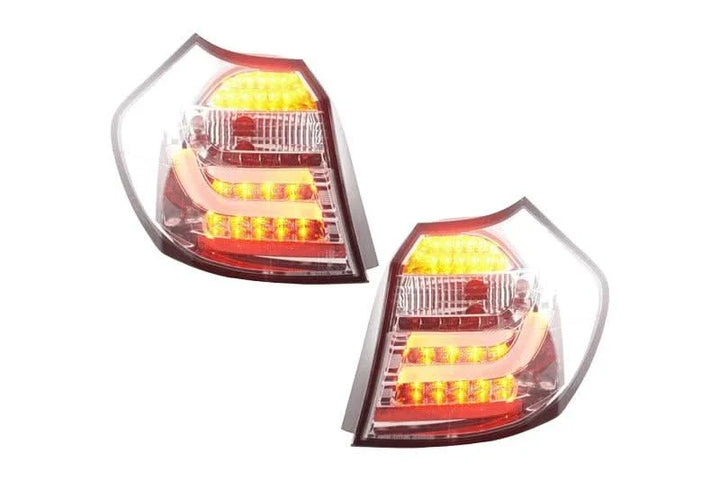 BMW 1-series E81 Coupe Chrome Clear LED Taillights Set (2007-2011)