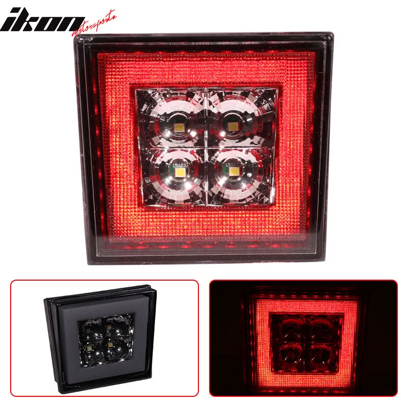 2015-2023 Dodge Charger Rear Diffuser V2 Side Lip Smoke LED Brake Lamp