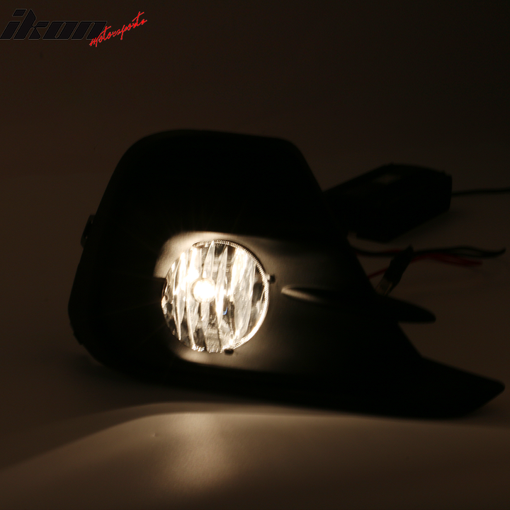 2016-2018 Chevrolet Spark Black Housing Clear Lens Fog Light ABS