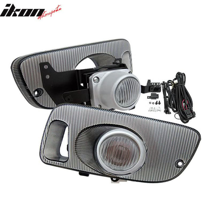 Fits 92-95 Honda Civic 2Dr 3Dr Clear Lens Driving Fog Lights W/ Switch