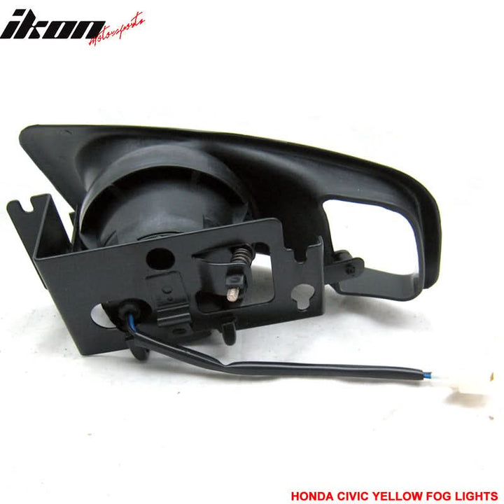 1999-2000 Honda Civic EK JDM Driving Fog Lights w/Switch Yellow Lens