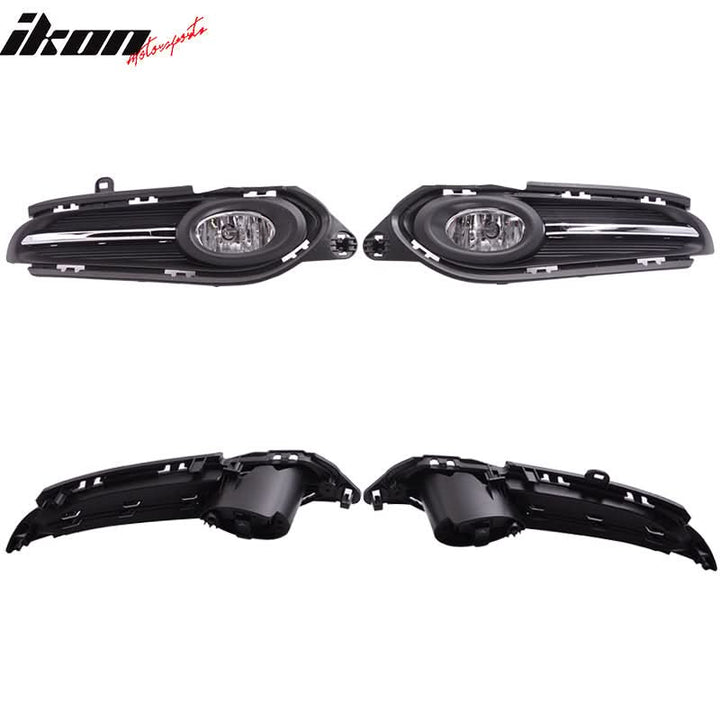 Fits 16-18 Honda HRV Front Fog Light Lamp + Switch Wiring Kit Clear