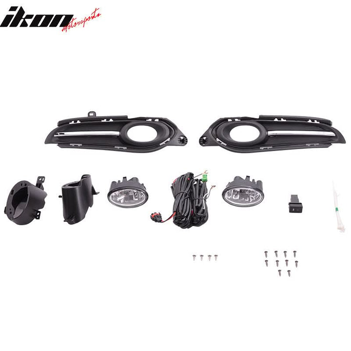 Fits 16-18 Honda HRV Front Fog Light Lamp + Switch Wiring Kit Clear