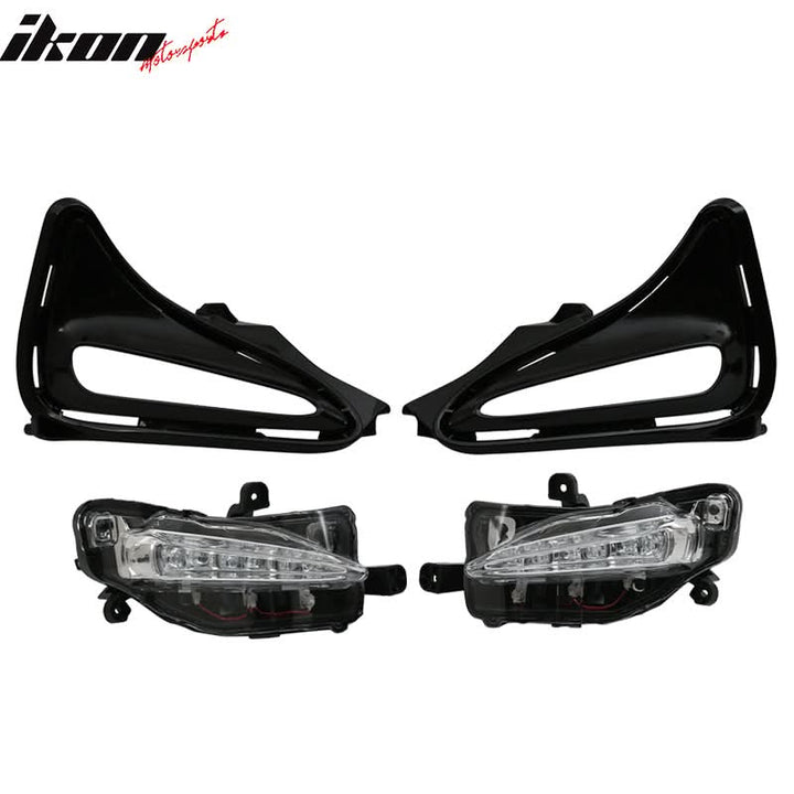 Fits 17-19 Toyota Corolla Sedan Front Foglight Fog Lamp LED Clear Lens