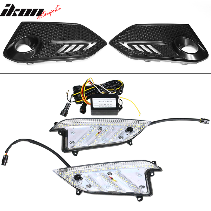 Fits 16-18 Honda Civic TR Front Bumper + Grille + Lip + Foglight Cover
