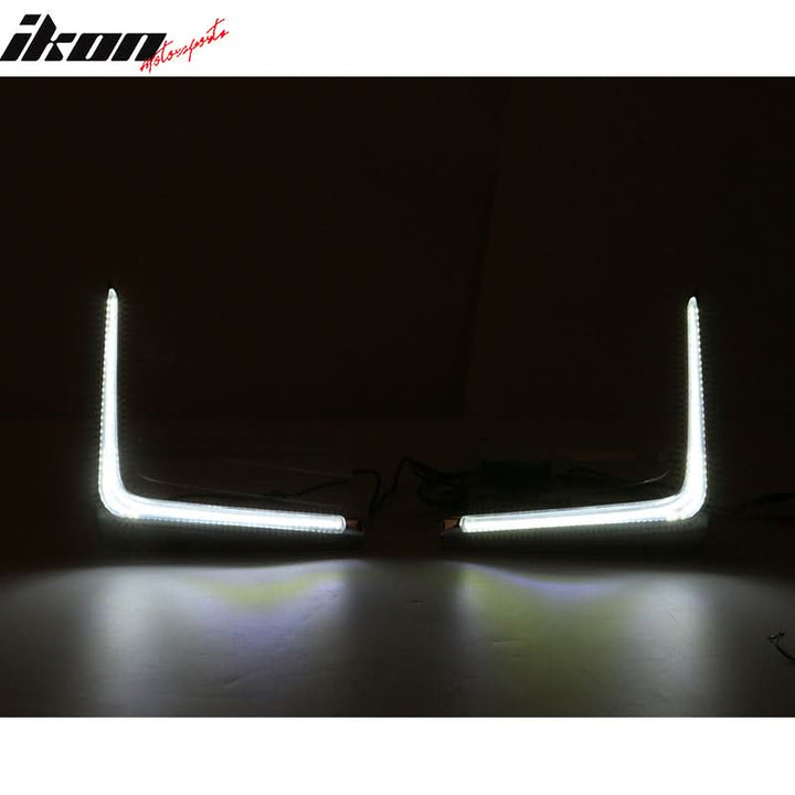 2016-2017 Subaru Crosstrek XV White DRL LED Fog Light Pair ABS