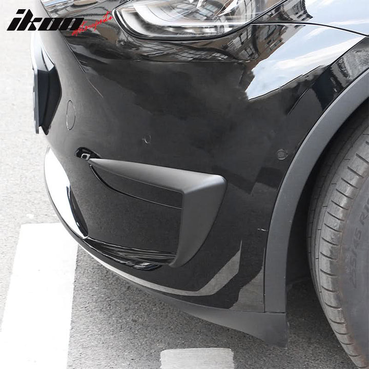 Fog Light Trims for 2020-2023 Tesla Model Y, IKON Style ABS Plastic 2P