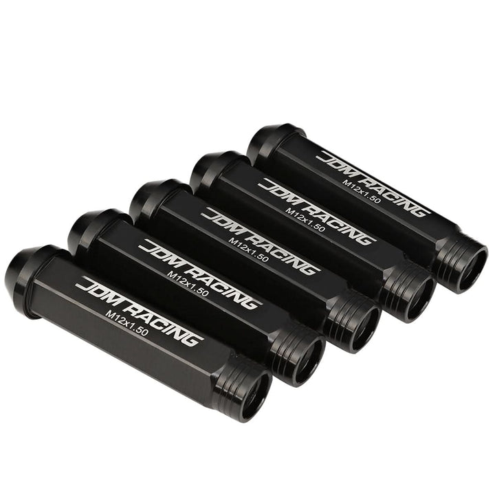 Acorn Style Extended Lug Nuts M12 x 1.5 20pc Set Aluminum