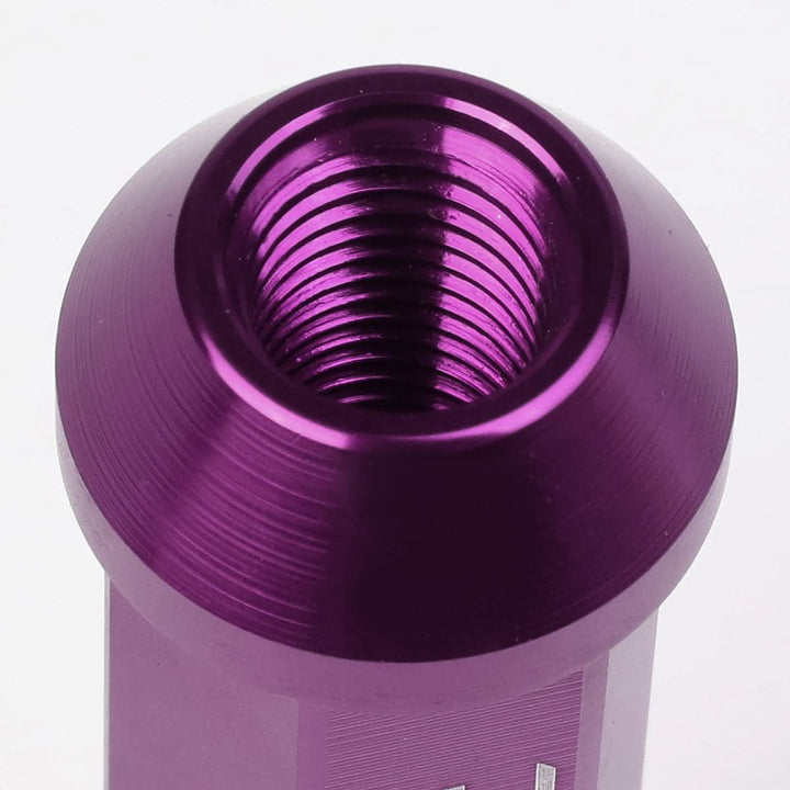 M12 x 1.5 Purple Extended Acorn Lug Nuts 90mm Tall - 20pc Set