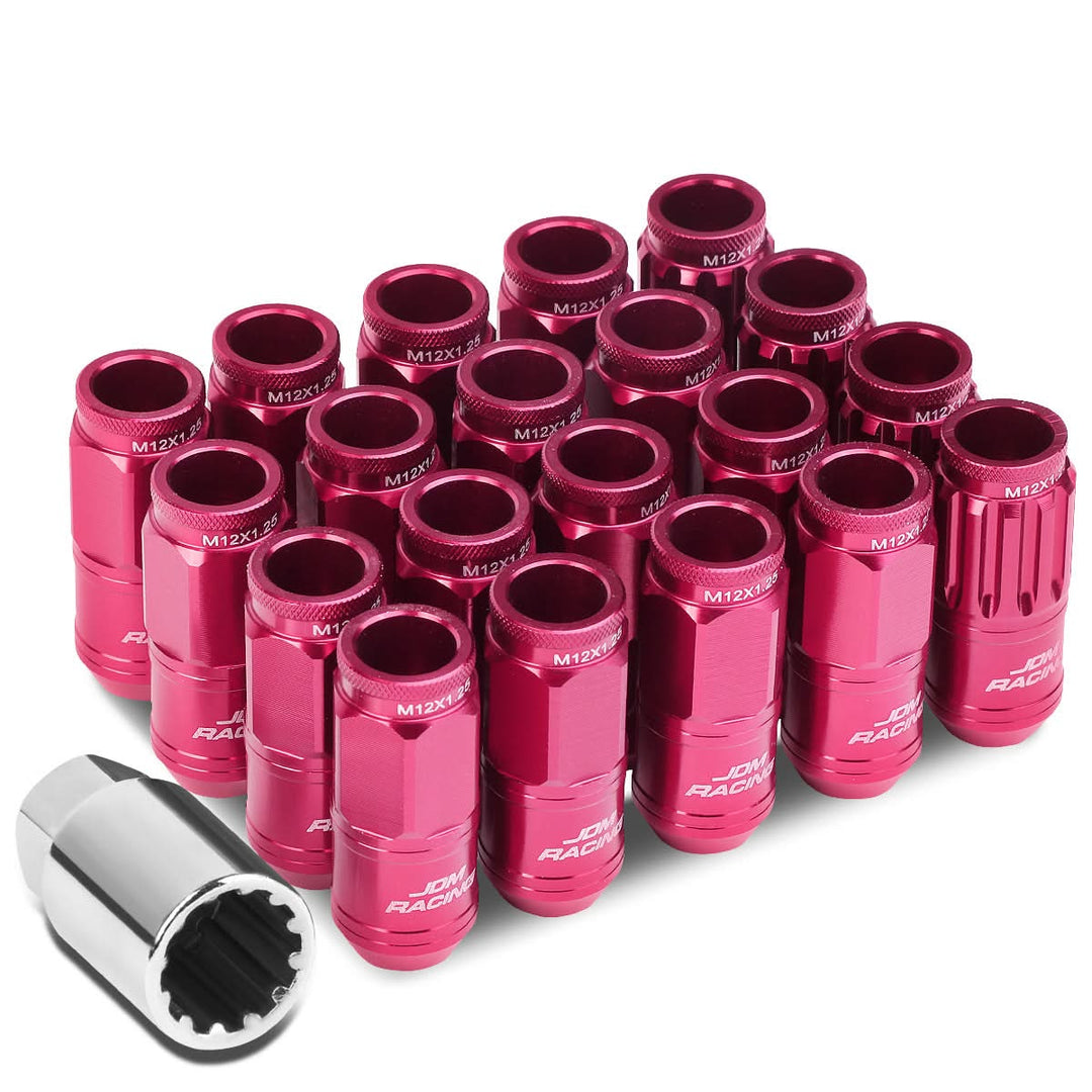 M12 x 1.25 Acorn Style Lug Nuts Set with Locks - Aluminum
