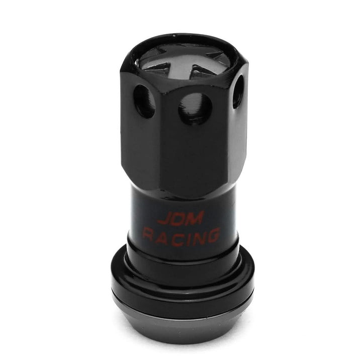 M12 x 1.25 Aluminum Lug Nuts 16pc + 4 Locks Black Closed End