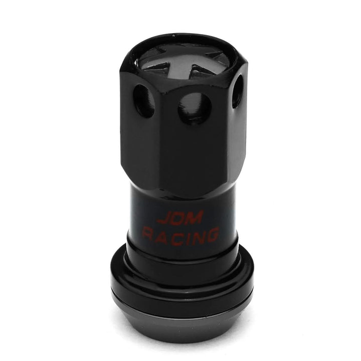 M12 x 1.5 Aluminum Lug Nuts with Locks 16pc Set - Black