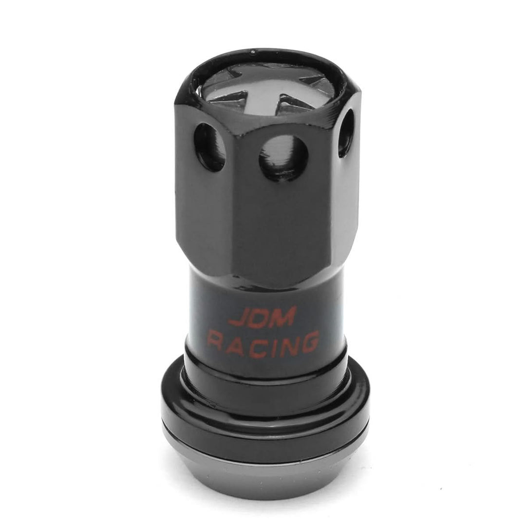 Aluminum Lug Nuts M12x1.5 Lock Style 16pcs + 4 Locks Black